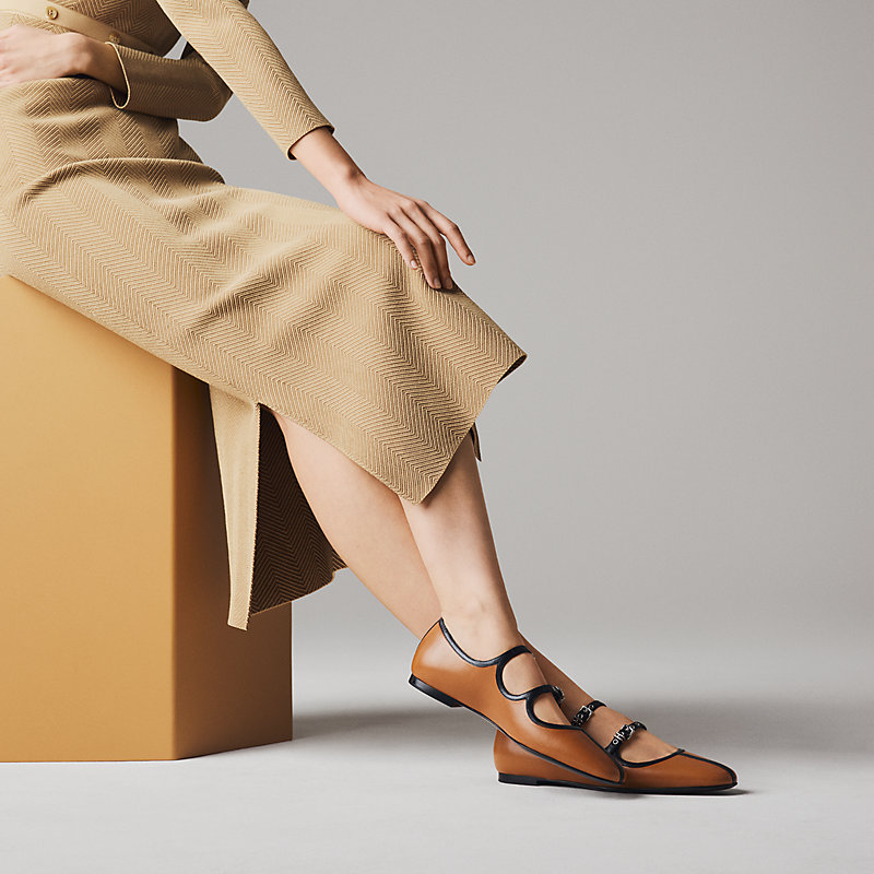 【HERMES】キッドレザー/Hバックル ☆ Ballerine Lilia パンプス Ballerines Lilia | Hermès Canada